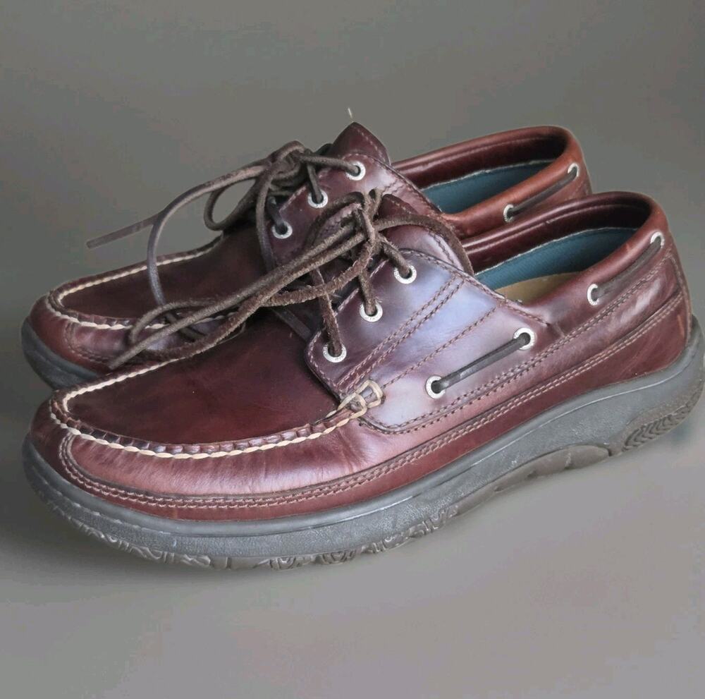 Orvis Deck Shoes Mens 10M Brown Leather 86005 Casual Loafers Boat Vintage